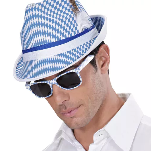 Photo du produit Lunettes blanche et bleue Fête de la bière adulte