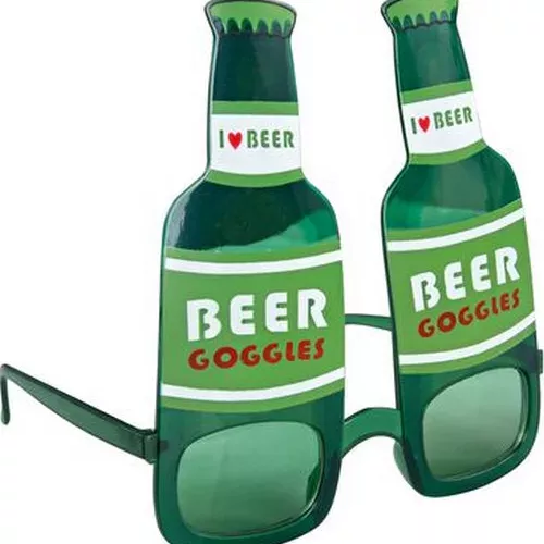 Photo du produit Lunettes bouteille de bière vertes adulte
