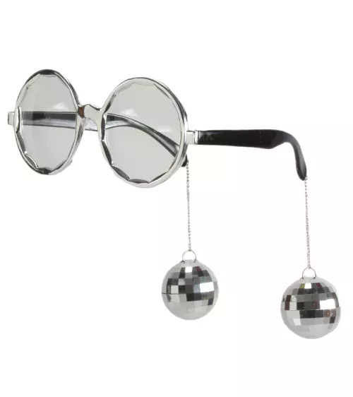 Photo du produit Lunettes disco adulte argent