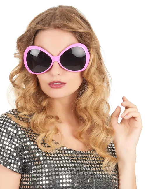 Photo du produit Lunettes disco adulte rose
