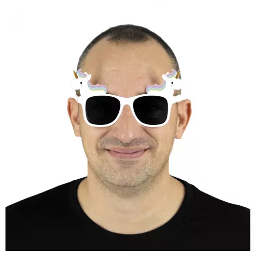 Photo du produit Lunettes licorne blanche adulte