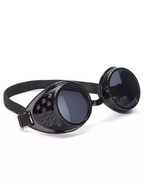 Photo du produit Lunettes noires de biker plastique adulte