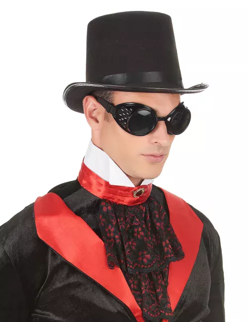 Photo du produit Lunettes noires de biker plastique adulte