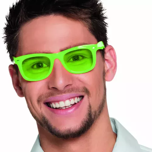 Photo du produit Lunettes vert fluo 80's adulte