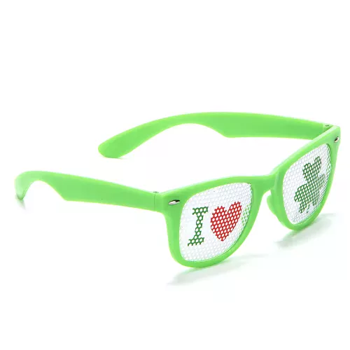 Photo du produit Lunettes vertes Saint-Patrick plastique adulte