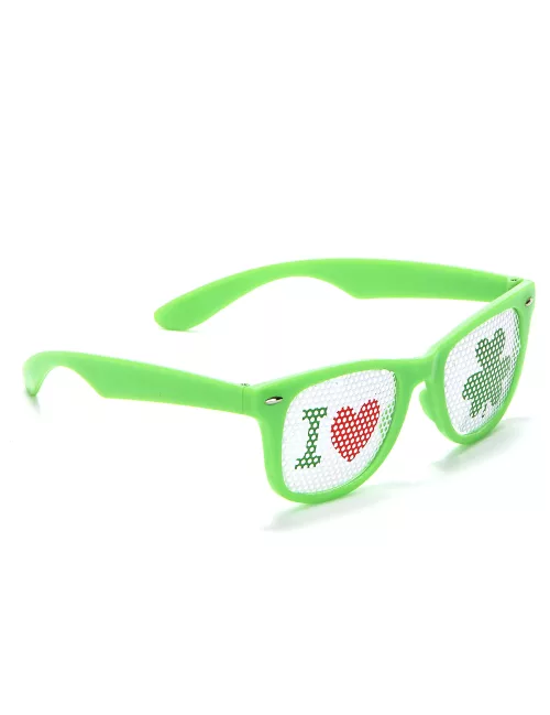 Photo du produit Lunettes vertes Saint-Patrick plastique adulte