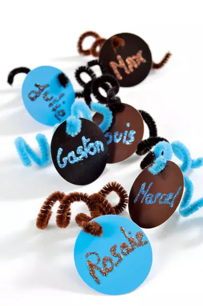 Photo du produit 10 Marque-places carton Turquoise