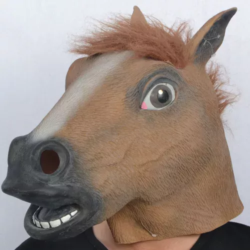 Photo du produit Masque cheval marron adulte