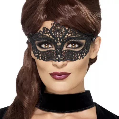 Photo du produit Masque dentellé noir femme
