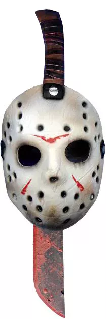 Photo du produit Machette et masque en plastique Jason Vendredi 13
