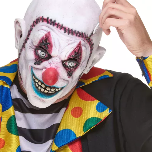 Photo du produit Masque latex clown crâne recousu adulte