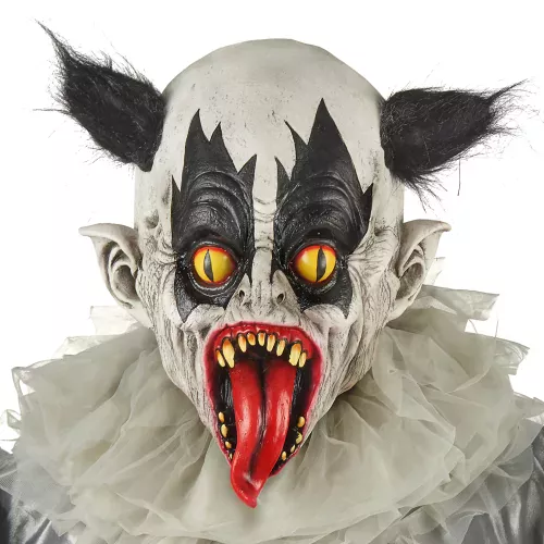 Photo du produit Masque latex clown noir et blanc adulte