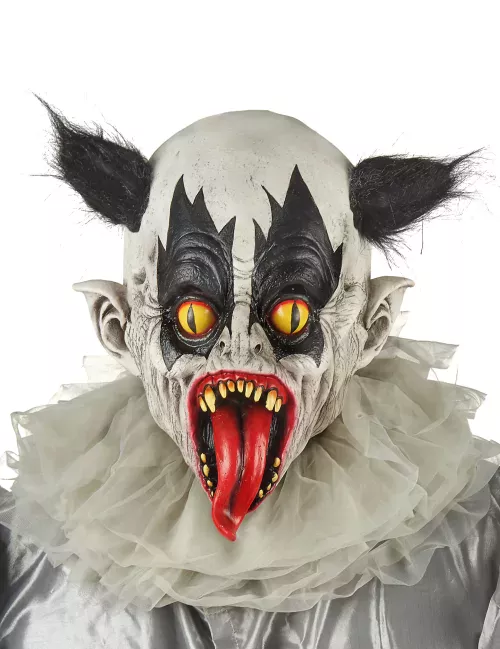 Photo du produit Masque latex clown noir et blanc adulte