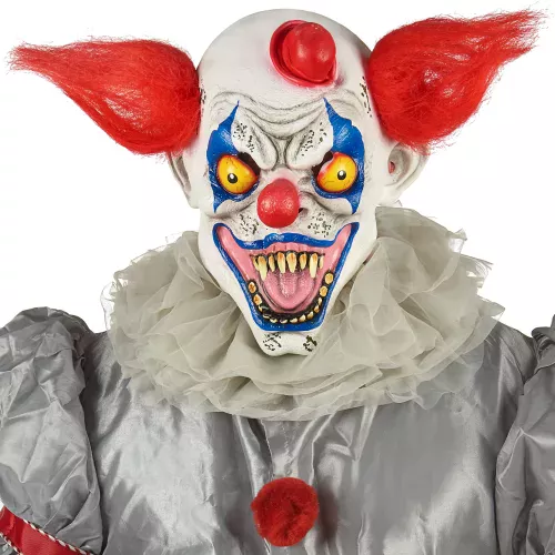 Photo du produit Masque latex clown rouge blanc et bleu adulte