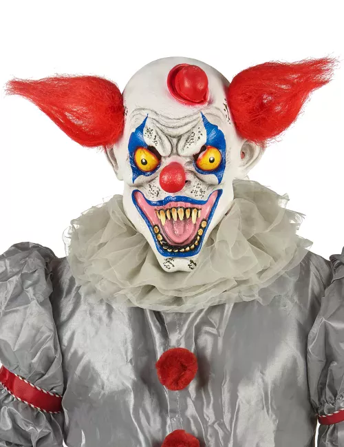 Photo du produit Masque latex clown rouge blanc et bleu adulte