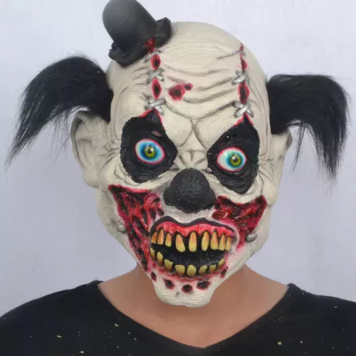 Photo du produit Masque latex clown sanglant adulte Halloween