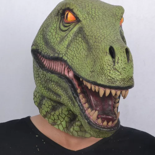 Photo du produit Masque latex dinosaure vert adulte