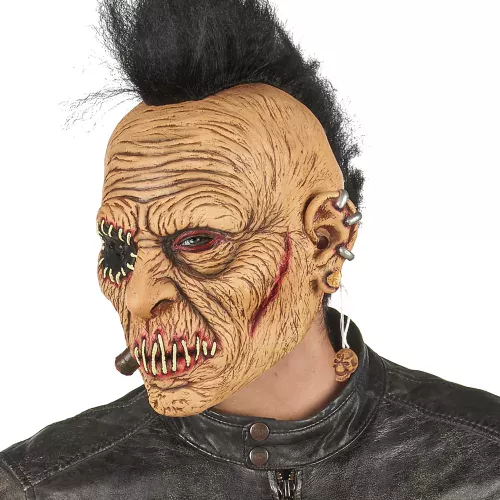 Photo du produit Masque latex punk à crête adulte