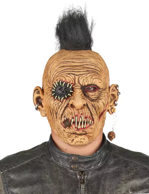 Photo du produit Masque latex punk à crête adulte