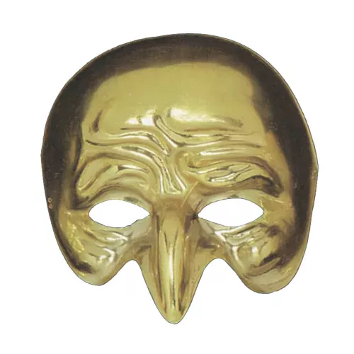 Photo du produit Demi masque doré nez crochu adulte