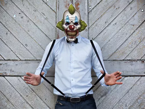 Photo du produit Masque papier clown halloween