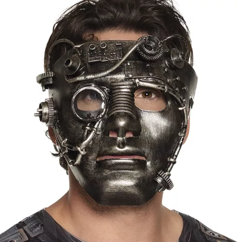 Photo du produit Masque visage chromé Steampunk adulte
