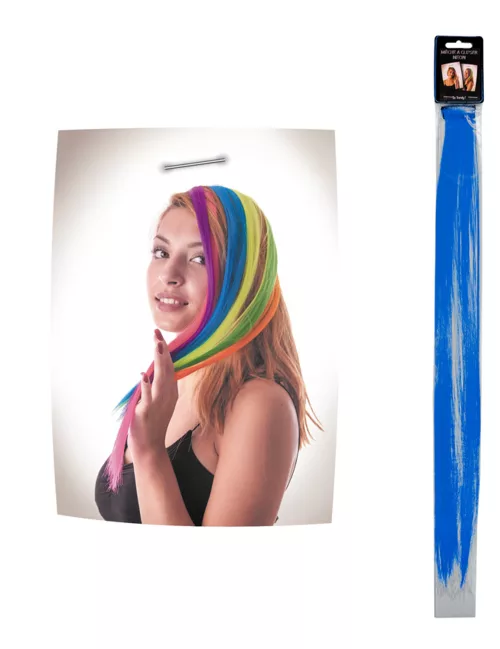 Photo du produit Mèche bleue à clipser pour cheveux