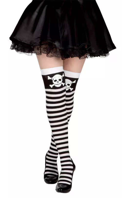 Photo du produit Bas rayés pirate noir et blanc