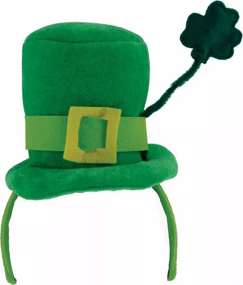 Photo du produit Serre-tête mini chapeau tige trèfle femme Saint Patrick