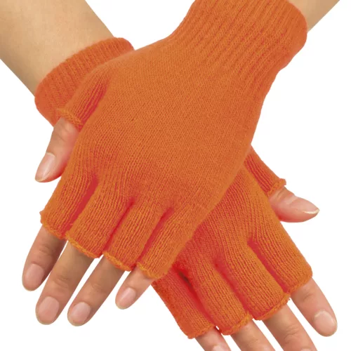 Photo du produit Mitaines courtes orange fluo adulte