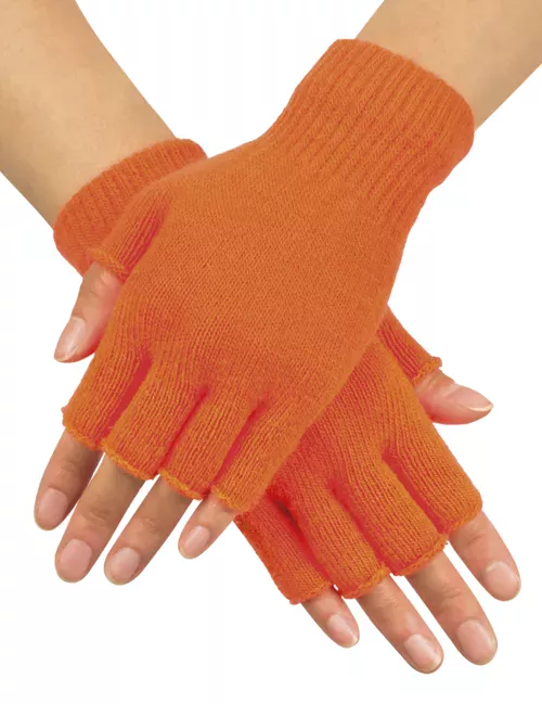 Photo du produit Mitaines courtes orange fluo adulte