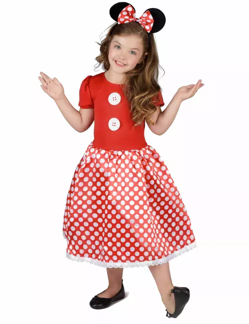 Photo du produit Déguisement souris à pois blancs fille
