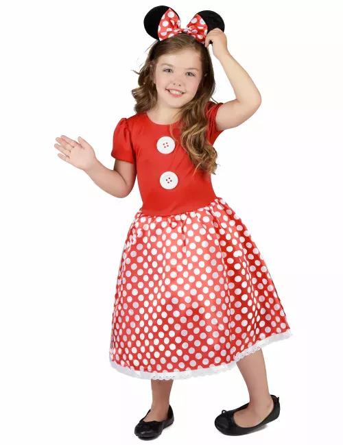 Photo du produit Déguisement souris à pois blancs fille