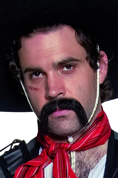 Photo du produit Moustache noire western mexicain adulte