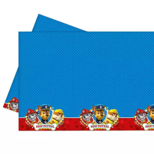 Photo du produit Nappe en plastique bleue et rouge Pat'Patrouille 120 x 180 cm