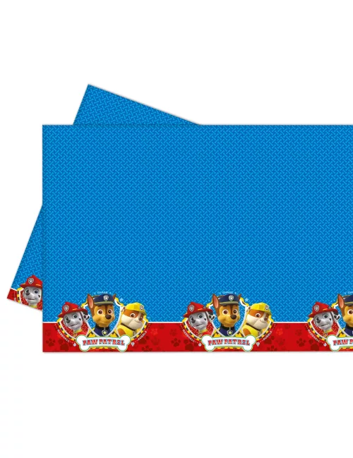 Photo du produit Nappe en plastique bleue et rouge Pat'Patrouille 120 x 180 cm
