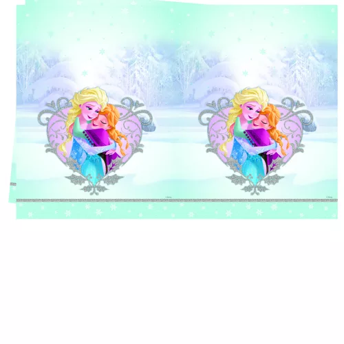Photo du produit Nappe en plastique La Reine des Neiges câlins d'hiver 120 x 180 cm