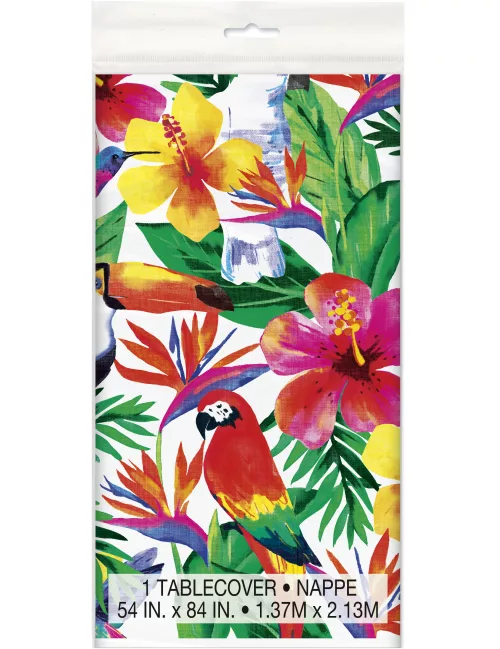 Photo du produit Nappe en plastique Palm Tropical Luau 137 x 213 cm