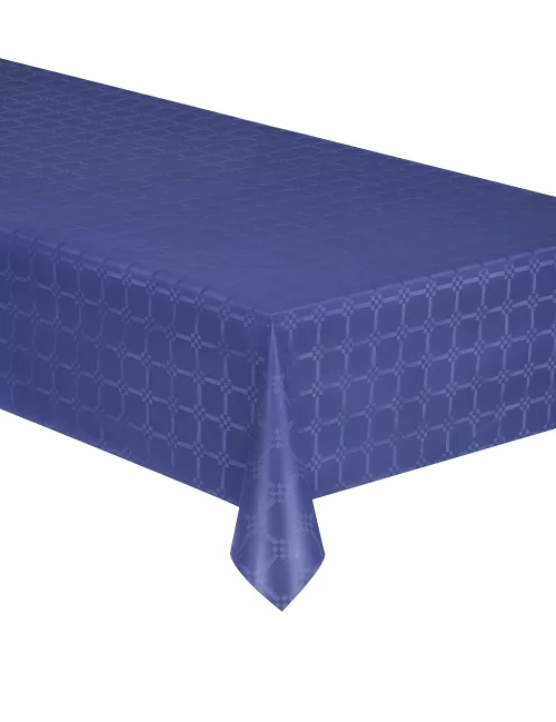 Photo du produit Nappe en rouleau papier damassé bleu marine 6 mètres