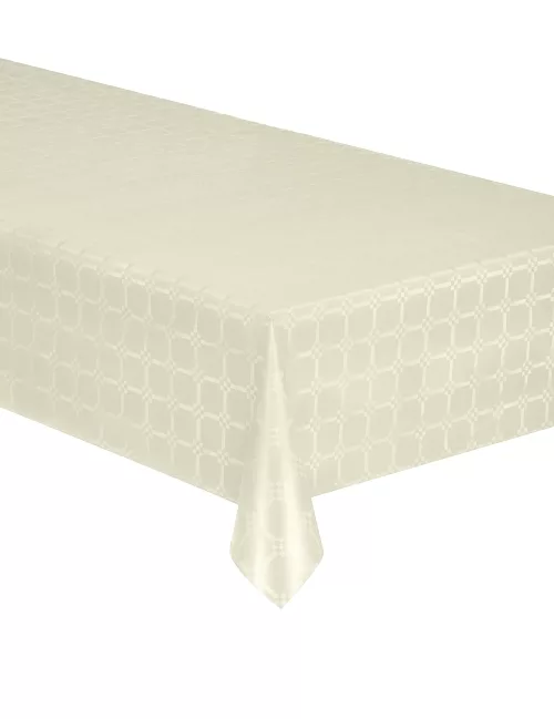 Photo du produit Nappe en rouleau papier damassé ivoire 6 mètres