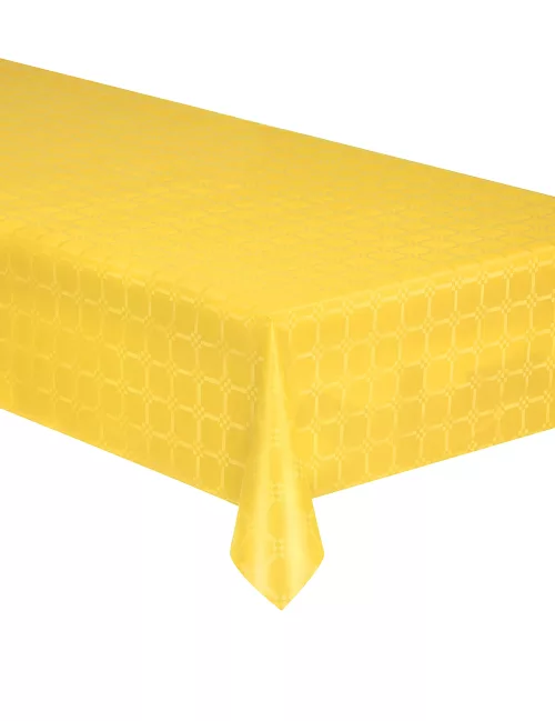 Photo du produit Nappe en rouleau papier damassé jaune 6 mètres