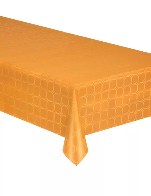 Photo du produit Nappe en rouleau papier damassé mandarine 6 mètres