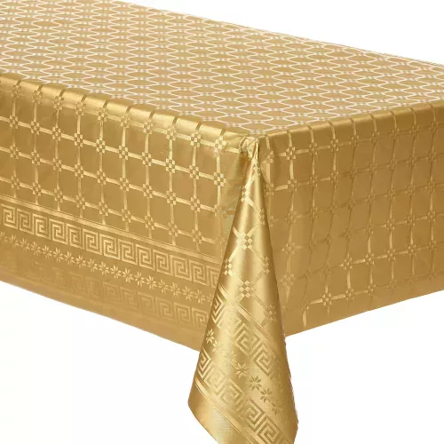 Photo du produit Nappe en rouleau papier damassé or 6 mètres