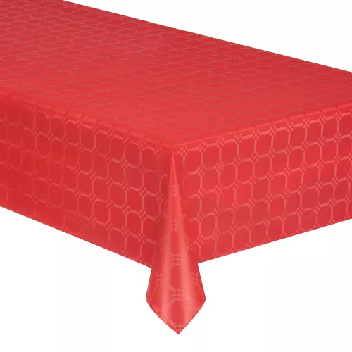 Photo du produit Nappe en rouleau papier damassé rouge 6 mètres