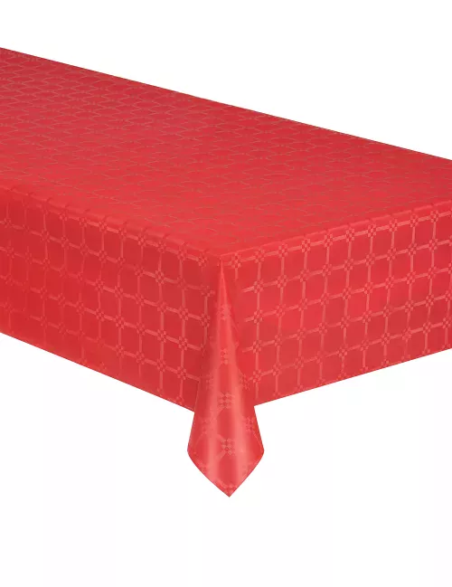 Photo du produit Nappe en rouleau papier damassé rouge 6 mètres