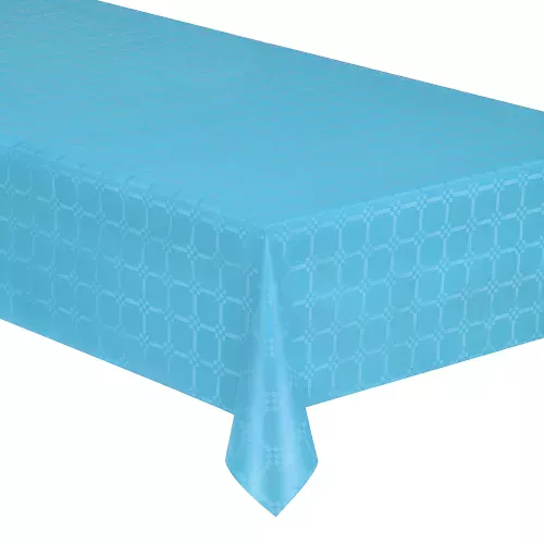 Photo du produit Nappe en rouleau papier damassé turquoise 6 mètres