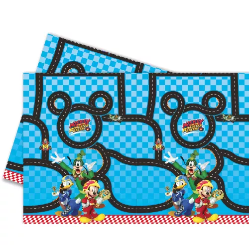 Photo du produit Nappe plastique 120x180cm Mickey & Donald Racing