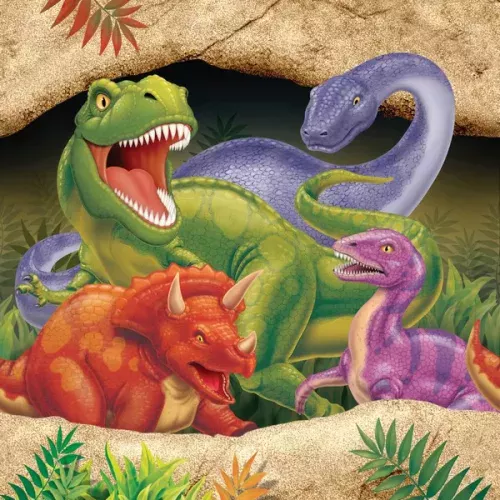 Photo du produit Nappe en plastique Anniversaire Dinosaures 137 x 274 cm