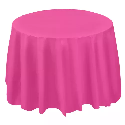 Photo du produit Nappe plastique ronde rose fuchsia 213 cm