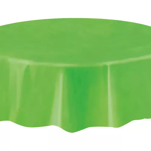 Photo du produit Nappe ronde en plastique vert citron